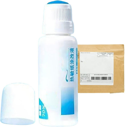 Liquid paper Correction Fluid|Thermal Paper Data Protection Fluid - Anti-Leakage Data Fluid - Roller Stamper Correction Fluid Security Stamp For Theft Protection, Personal Information Black out
