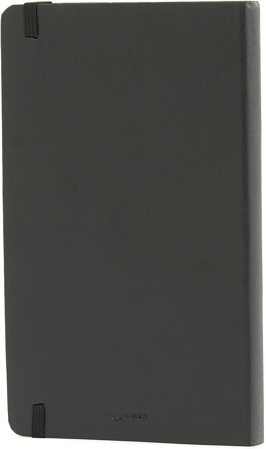 Amazon Basics Classic Lined Writing Notebook for Note Taking and Journaling, Hardcover with Elastic Closure, 240 Pages, 5" x 8.25", Black