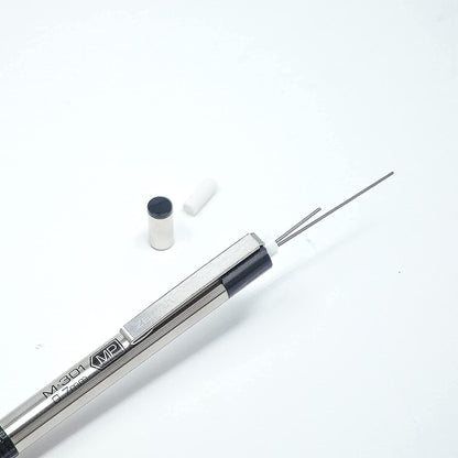 Zebra M-301 Mechanical Pencils 0.5mm, Standard Stainless Steel HB Lead Pencil, 6 Pack with 15 Bonus Eraser Refills
