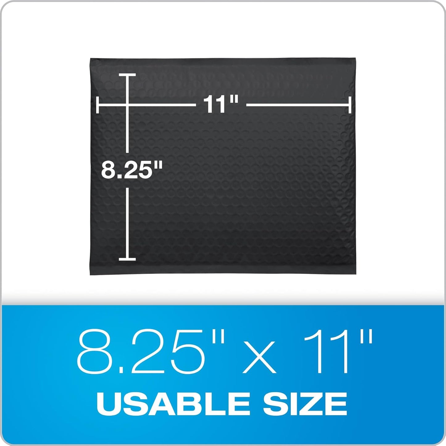 Quality Park Bubble Mailers, 8.5 x 11 Shipping Envelopes, Water Resistant White Poly Padded Envelopes, Redi-Strip Peel Off Closure, 25/Box (QUA85859)