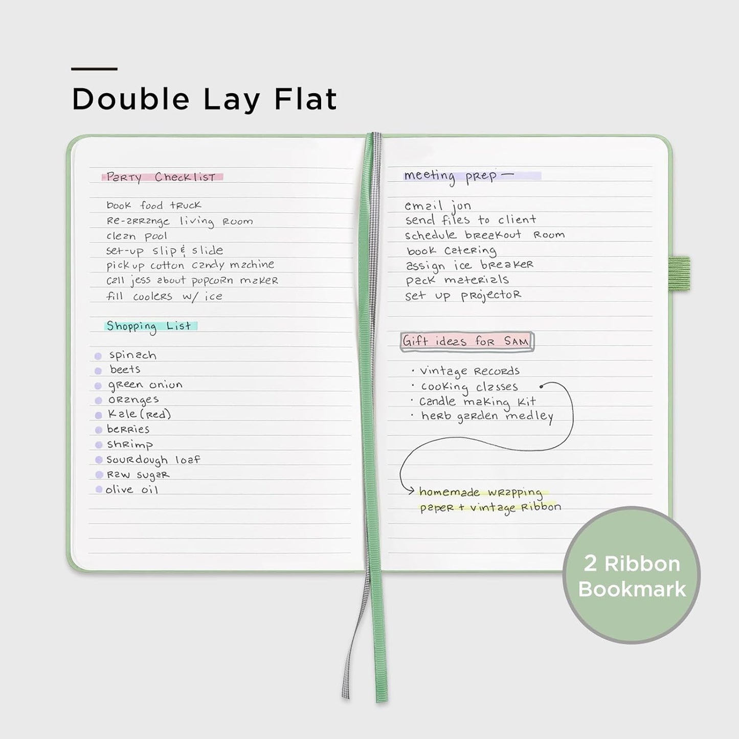 &And Per Se Lined Journal Notebook, 160 Pages, A5 5.7 x 8 inches College Ruled Thick Paper Notebook Journals for Writing, Hardcover Notebooks for Women Men Office School (1 Pack, Green) - Colors B
