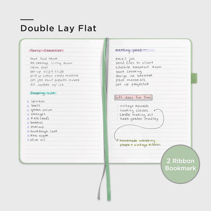 &And Per Se Lined Journal Notebook, 160 Pages, A5 5.7 x 8 inches College Ruled Thick Paper Notebook Journals for Writing, Hardcover Notebooks for Women Men Office School (1 Pack, Green) - Colors B