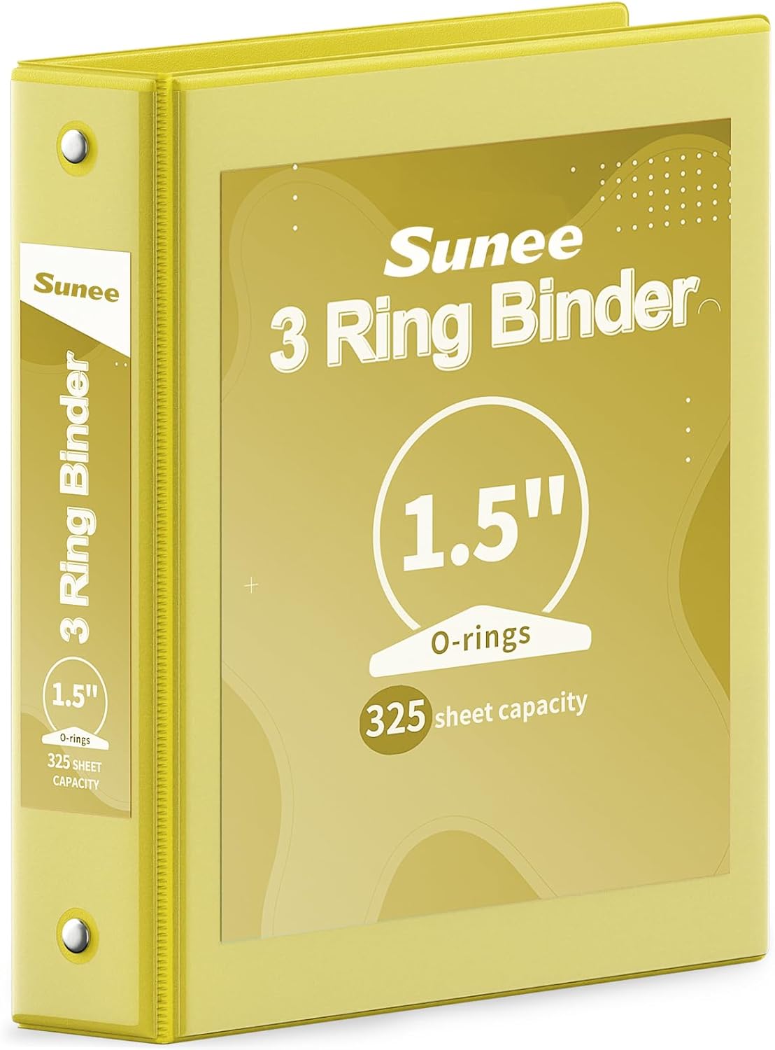 SUNEE 3 Ring Binder 3 Inch 1 Pack, Clear View Binder Three Ring PVC-Free (Fit 8.5x11 Inches) for School or Office Supplies, Pink