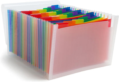 Smead Desktop Poly Expanding File Folder Organizer, Accordion File, Paper Document Storage, 12 Pockets, Flap and Cord Closure, Letter Size (70723)
