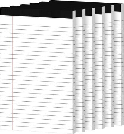12 Pack Notepads 5x8, Small Legal Pads Narrow College Ruled, 30 Sheets/Pack, Perforated Notebook - White Note Pads for School, Memo, Note Taking, Teacher & Office Supplies, Writing Pads of Paper