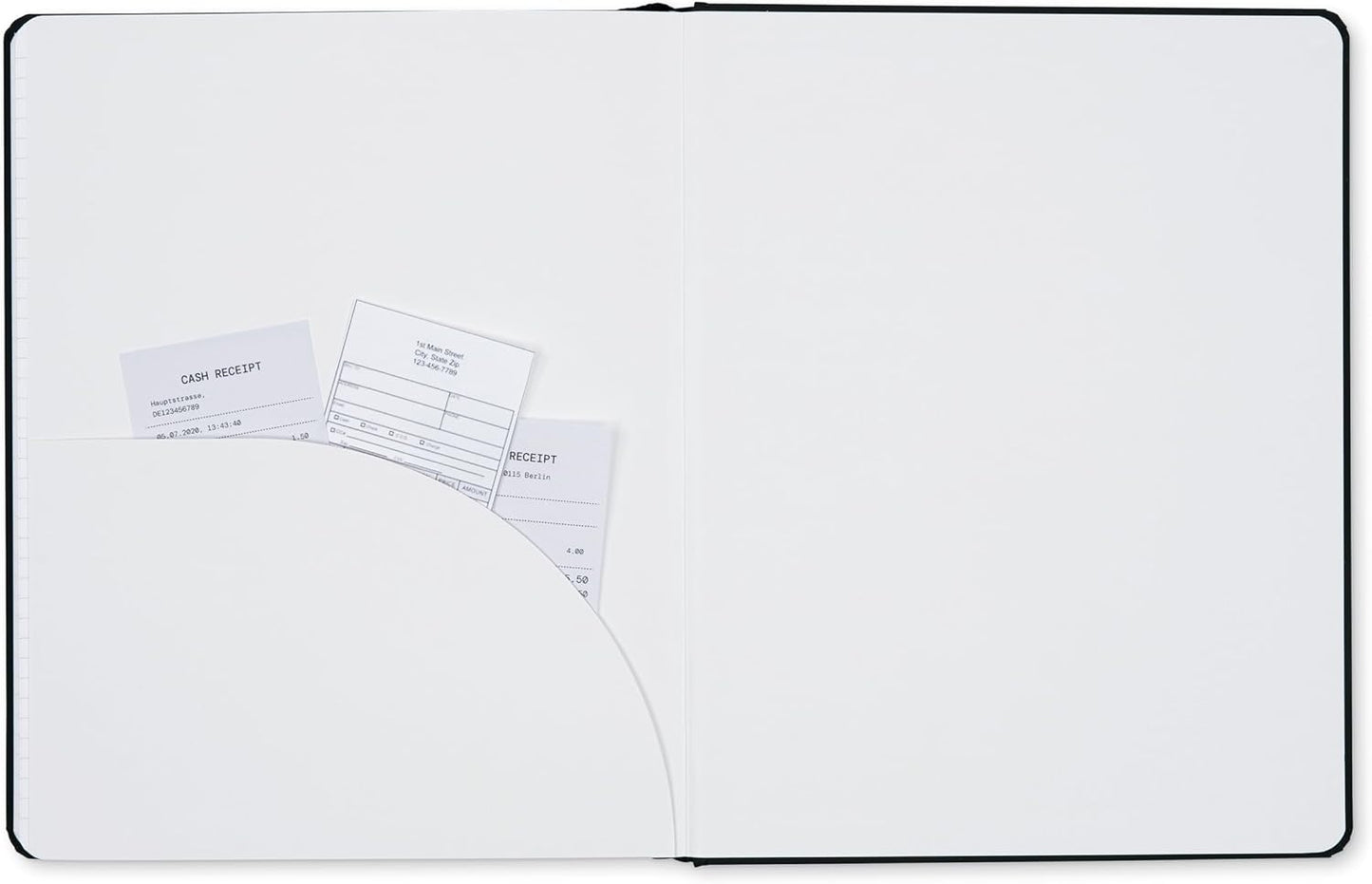 DOME Personal Journal – 8 x 10 Inch Hardcover Lined Journal Notebook, 192 Pages, Black, Premium Acid-Free 60-lb Thick Paper, Inner Pocket, Made in USA