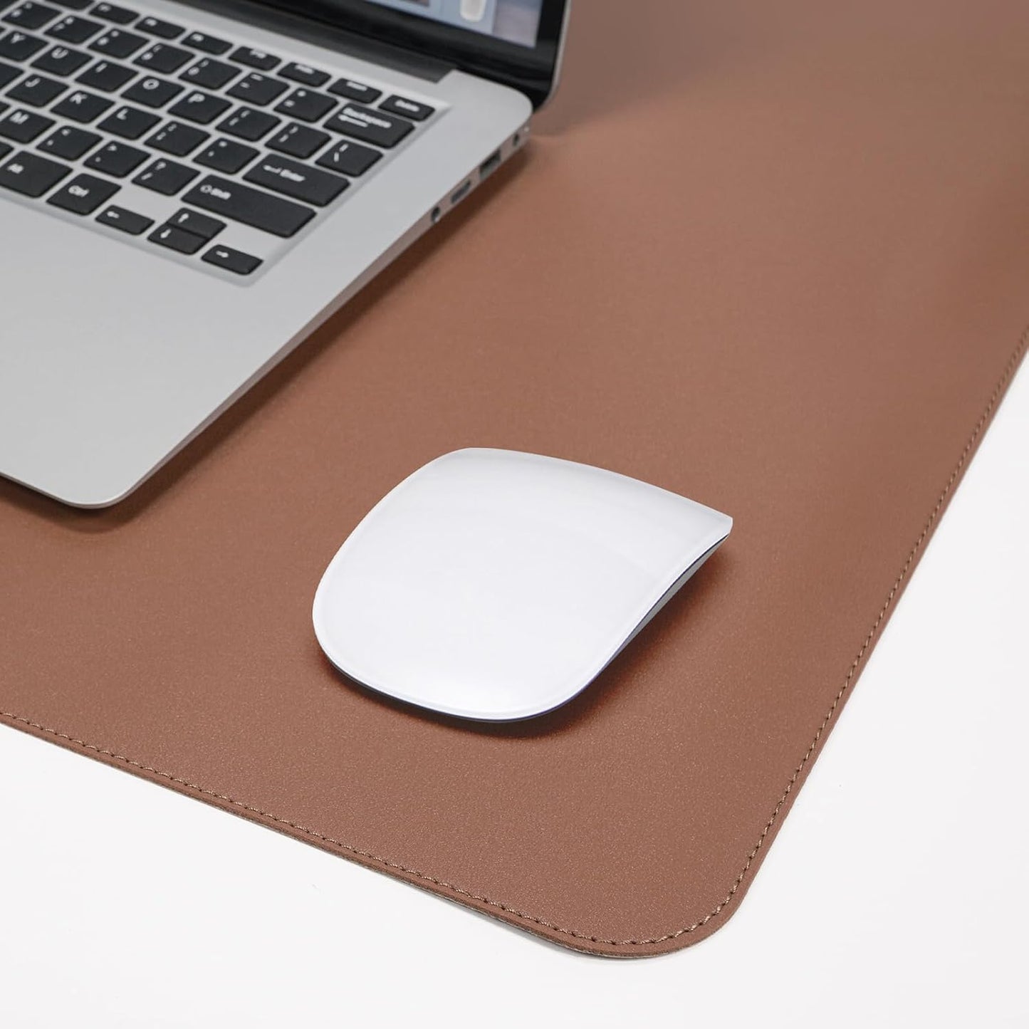 Large Desk Mat 47.2" x 17" Leather Desk Pad Protector with Natural Cork & PU Leather, Non-Slip Office Desk Mat, Large Mouse Pad, Waterproof Desk Blotter pad for Office&Home(Black)
