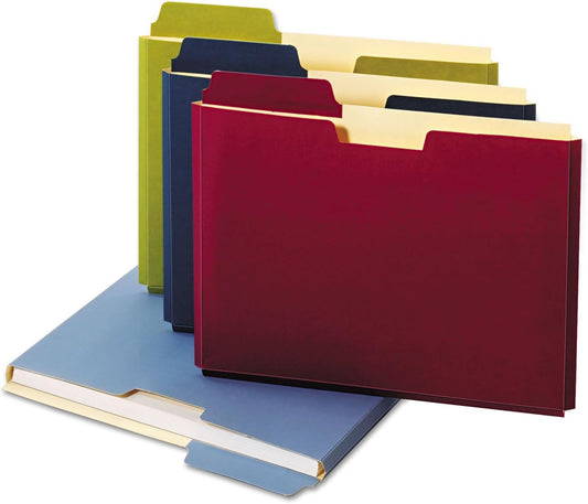 Pendaflex Globe-Weis/Pendaflex File Folder Pockets, 150 Sheet Capacity, Letter Size, Double Top, 1/3 Cut Tabs, Assorted Colors, 10 Pack (FP153L10 ASST)