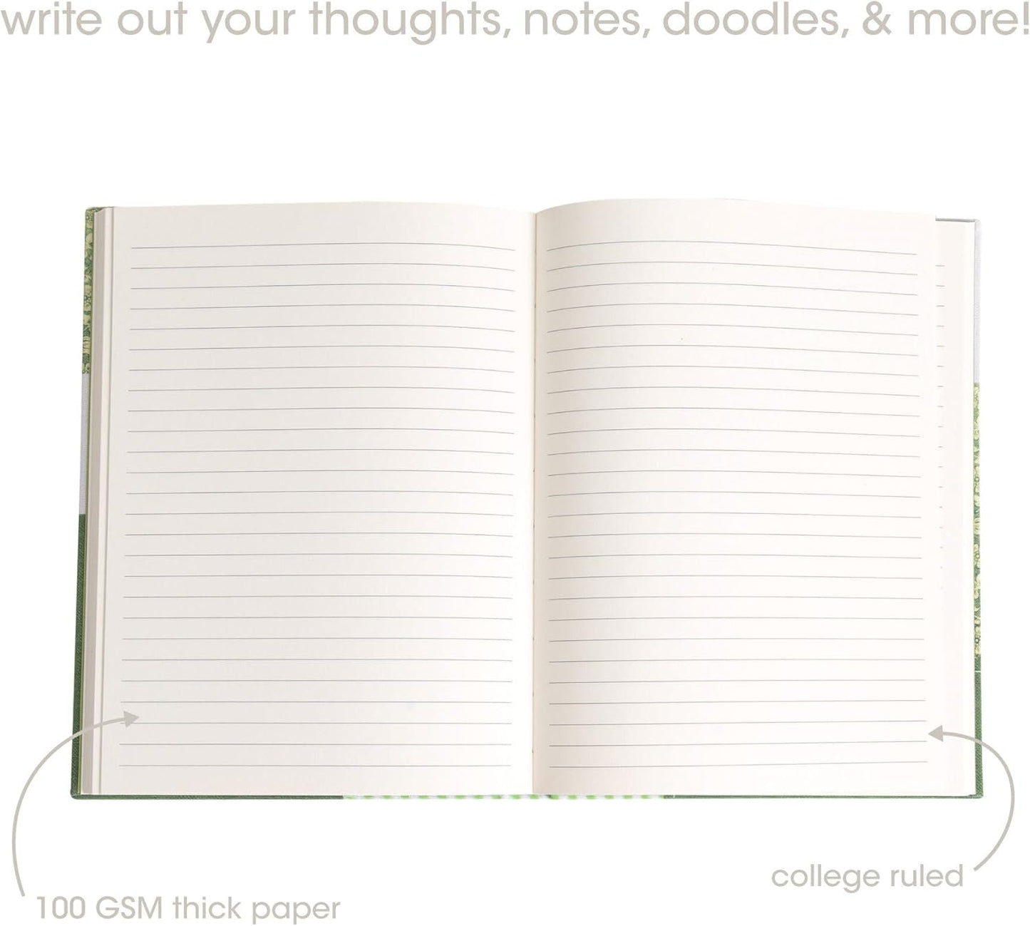 Pearhead Blue Matchbook Hardcover Journal, 6x8 College-Ruled Lined Notebook, 200 Pages, Trendy Writing Journal for Work, School & Everyday Notes