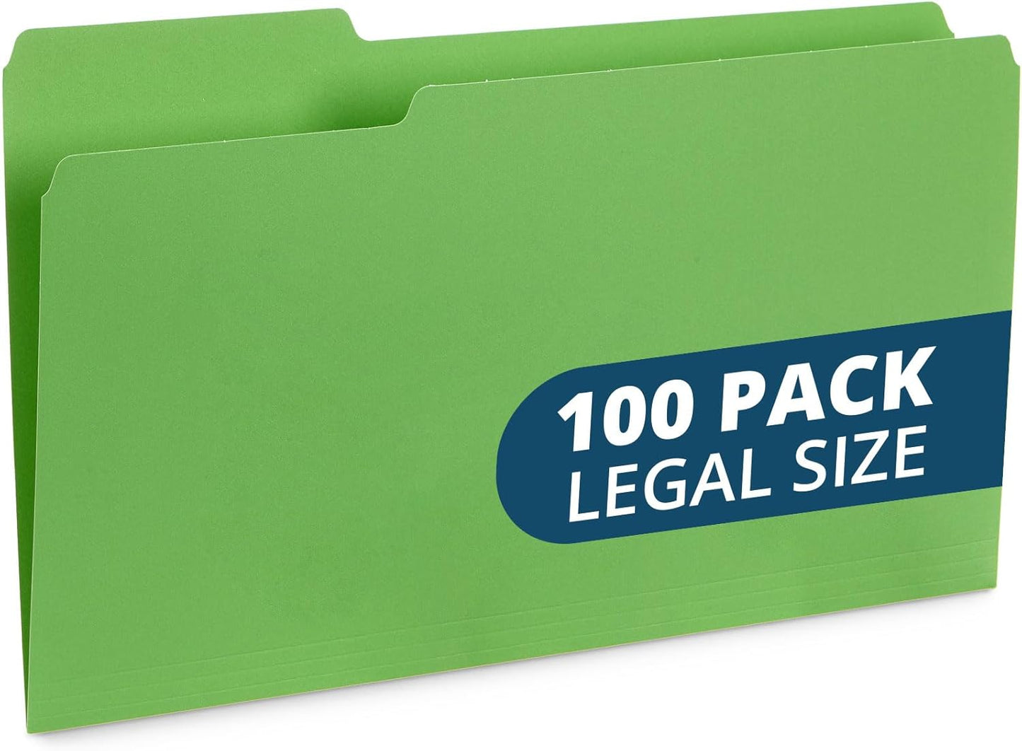 Blue Summit Supplies Blue Legal File Folders, Legal Size, 1/3 Cut Tab, Great for Organizing and Easy File Storage, File Folders 100 Count
