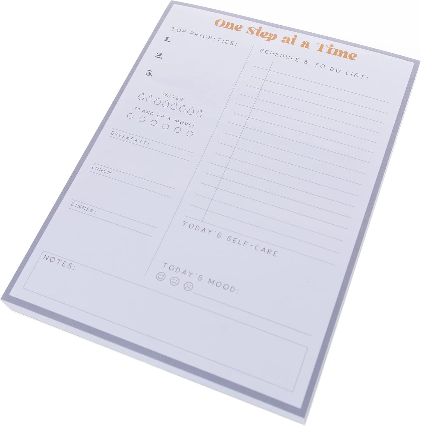 Graphique Large Notepad, Brush Strokes – 6" x 8", Cute Notepad with 150 Tear-Off Sheets, Features the Word “Notes” on Every Page – Perfect for Note Taking, List Making, and More