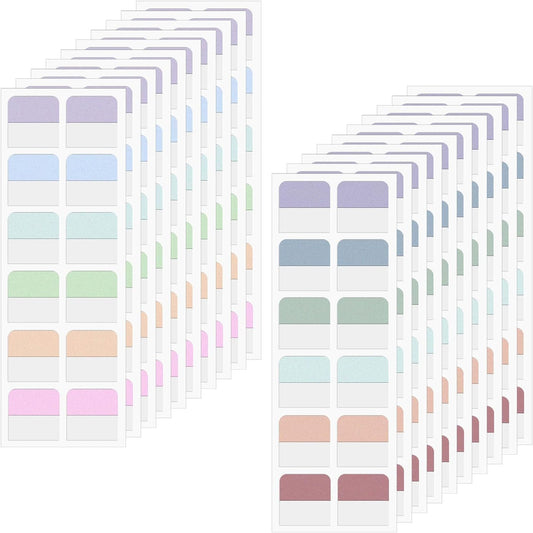 240 Pcs Sticky Index Tabs Colored Book Page Markers Tabs Blank Monthly Tab Self Adhesive Notes Flags for Notebooks File Classification, 1 Inch