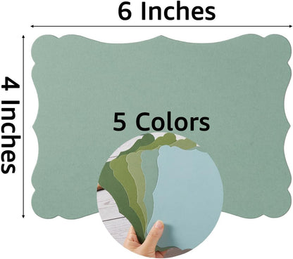 50 Pack Blank Kraft Cards Cardstock Thick Paper Brown Greeting Cards for DIY Gift Card Menus, Baby Shower and Wedding Invitations (Multicolored, 5x7IN)