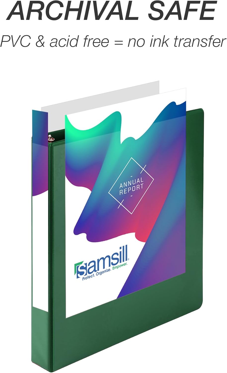Samsill 1.5 Inch 3 Ring Binders, Economy Round Ring, Clear View Cover, 325 Sheet Capacity - for School, Home, Office - White, 4 Pack