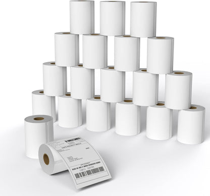 MFLABEL 4x6 Thermal Shipping Labels - 2 Rolls of 250, Perforated & Smudge-Proof Direct Thermal Labels Compatible with Rollo, Zebra, for Amazon UPS FedEx Shopify