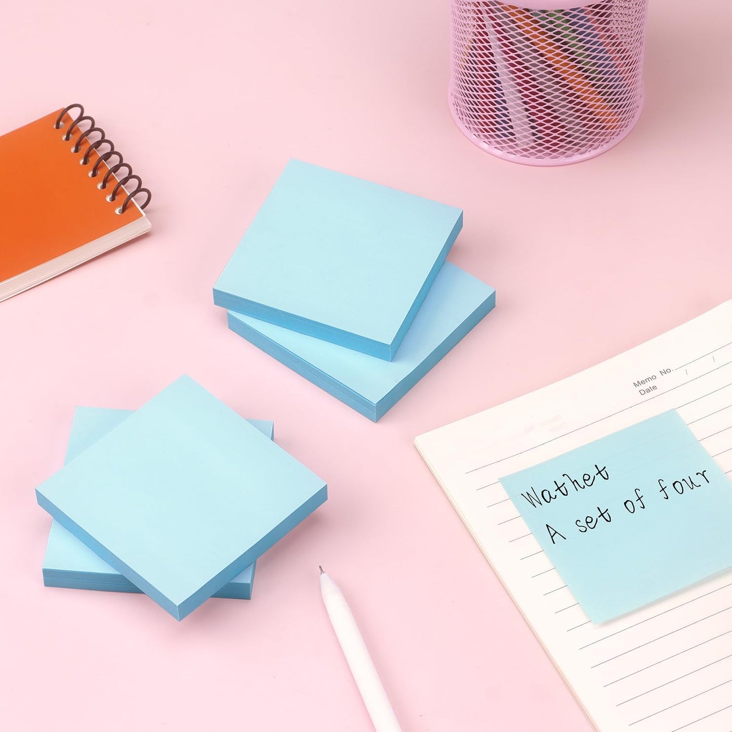 Sticky Notes 3x3 Self-Stick Notes Bright Colors Sticky Notes 4 Pads 100 Sheets/Pad (Yellow)