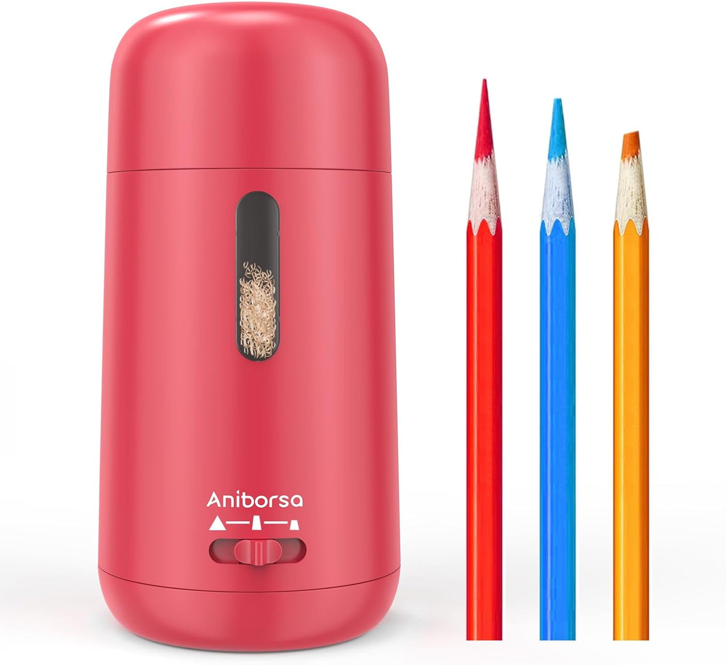 Automatic Electric Pencil Sharpener - Auto Feed, Auto Stop & Auto Eject, Rechargeable for Classroom, Home, School, Office, Black