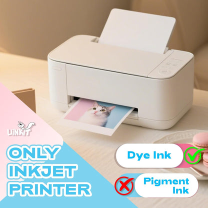 Uinkit 37lb Thin Flyer Paper Glossy 8.5x11 Inkjet 100 Sheets Single Side DIY Chip Bag 135gsm Printer Picture for Inkjet Printer with Dye Ink Letter size A4 Brochure (8.5X11X100)