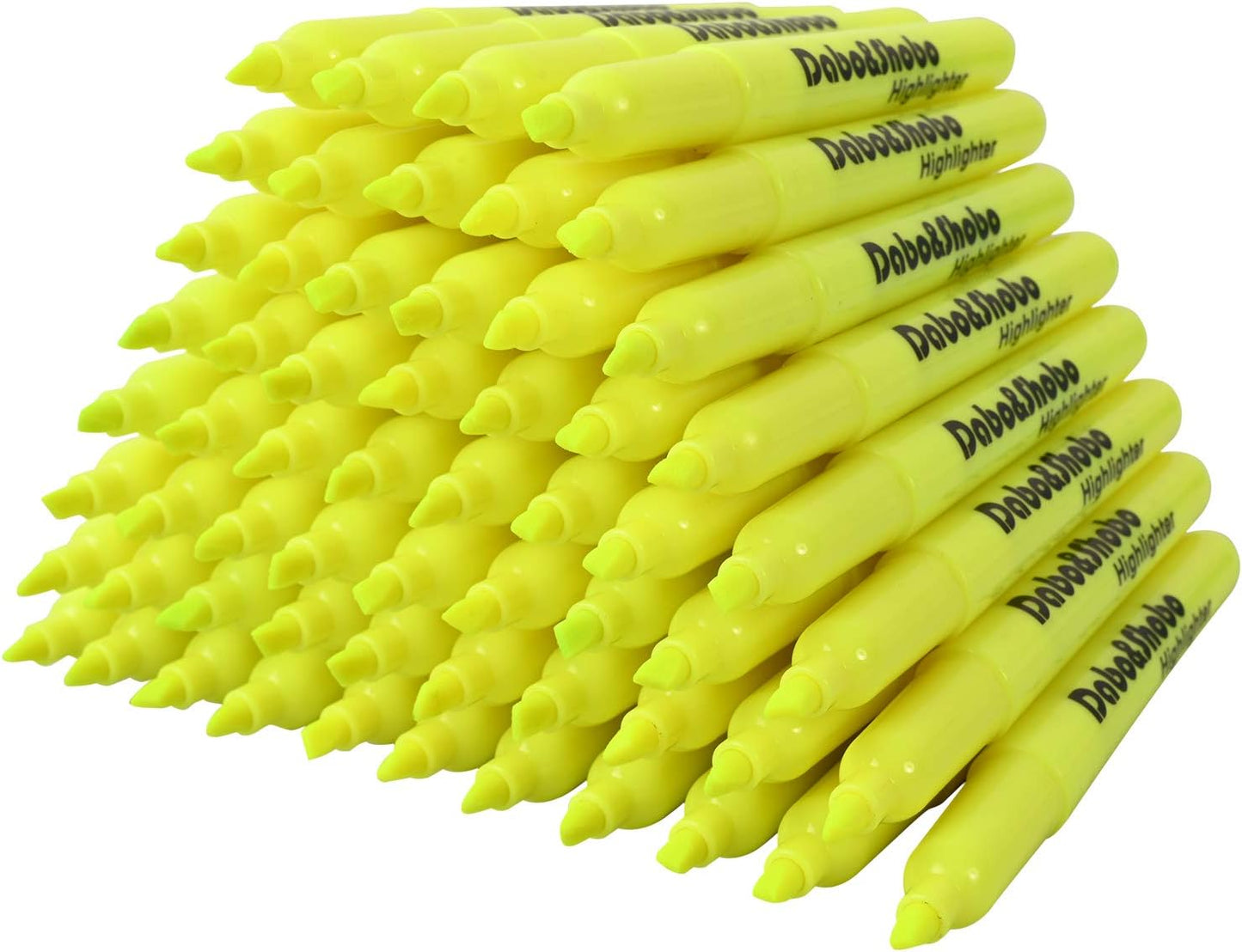 Dabo&Shobo Yellow highlighter, 24 Pack -bright color, chisel tip, for Adults Kids Highlighting in the Home School Office, Tank Style