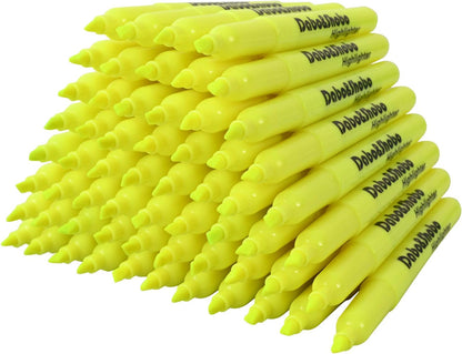 Dabo&Shobo Yellow highlighter, 24 Pack -bright color, chisel tip, for Adults Kids Highlighting in the Home School Office, Tank Style