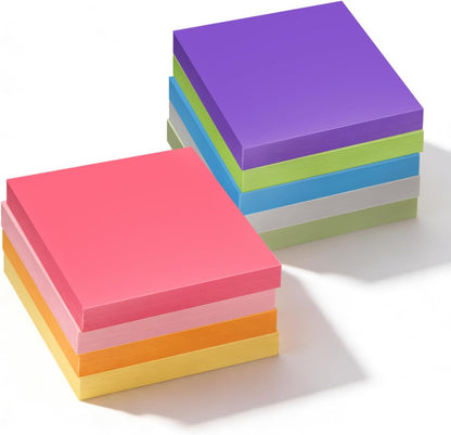 27 Pack of 3x3 Inch Sticky Notes Self-Stick Memo Pads - 1620 Sheets in Total! Great for Home, Office & School