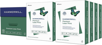 Hammermill Printer Paper, Premium Laser Print 32 lb, 8.5 x 11-98 Bright, Made in The USA, 104646R - 1 Ream (500 Sheets)
