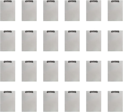 Amazon Basics Aluminum Clipboard, Letter Size, Office Supplies, 2-Pack, Silver