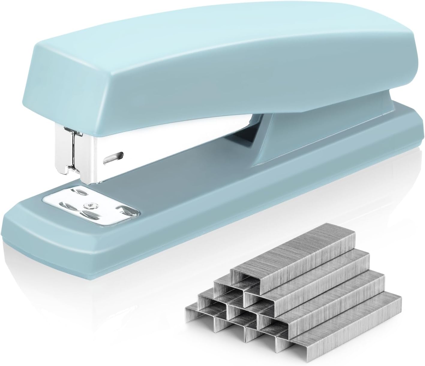 Deli Stapler, Desktop Staplers with 640 Staples, Office Stapler, 25 Sheet Capacity, White