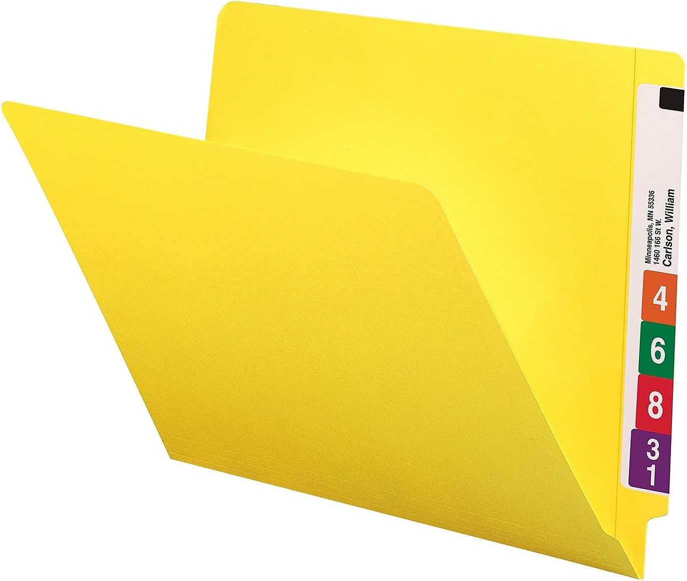 Smead End Tab File Folder, Shelf-Master Reinforced Straight-Cut Tab, Letter Size, Green, 100 per Box (25110)