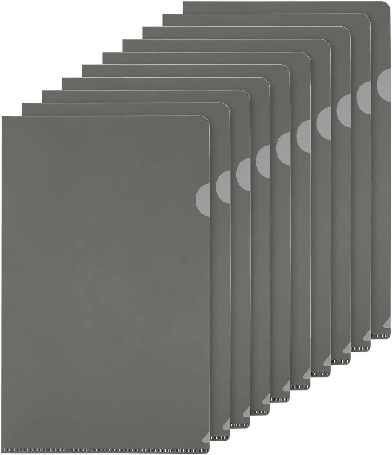 PATIKIL L Type Folders 50 Pack A4 Plastic File Project Pockets Clear Paper Document Jacket Sleeves for Office, Orange