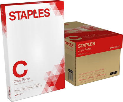 TRU RED 8.5x11 Copy Paper 20 lb. 92-Bright 5000 Sheets/Carton, For Office, School & Home