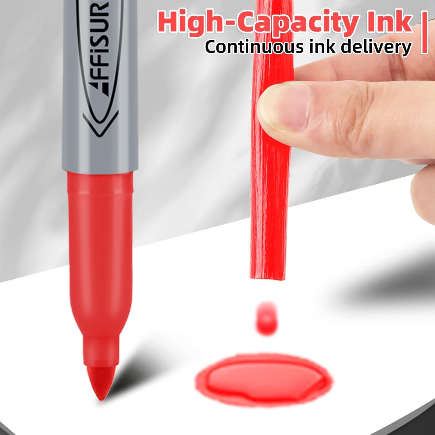 Permanent Markers, Ultra Fine Point, Black, 40 Count, 0.4mm, Fine tip permanent marker set, quick dry, waterproof, fading resists, durable, marks on paper, glass, ceramic, plastic, wood, rock, metal