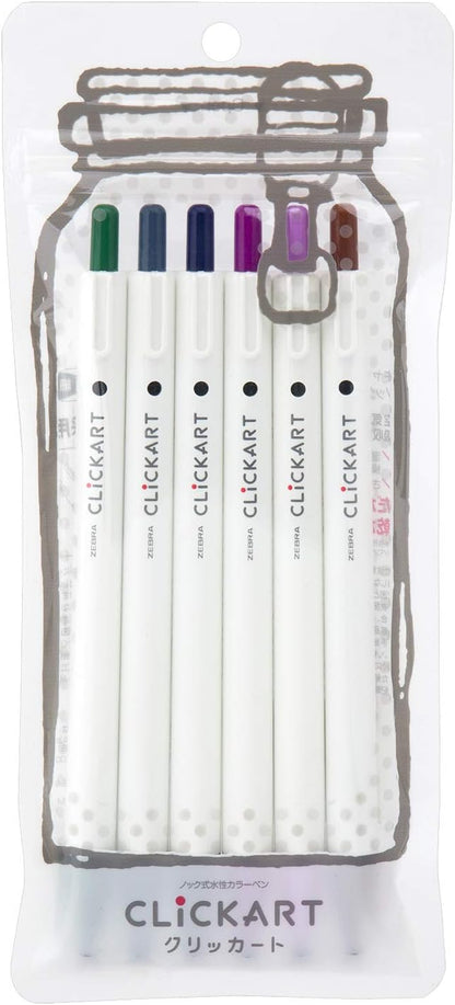 Zebra WYSS22-36C-N Clickart Water-Based Markers, 36 Colors, Case Included