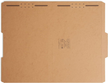 Smead Fastener File Folder, 2 Fasteners, Reinforced 2/5-Cut Tab Right of Center Position, Guide Height, Legal Size, Kraft, 50 per Box (19880)