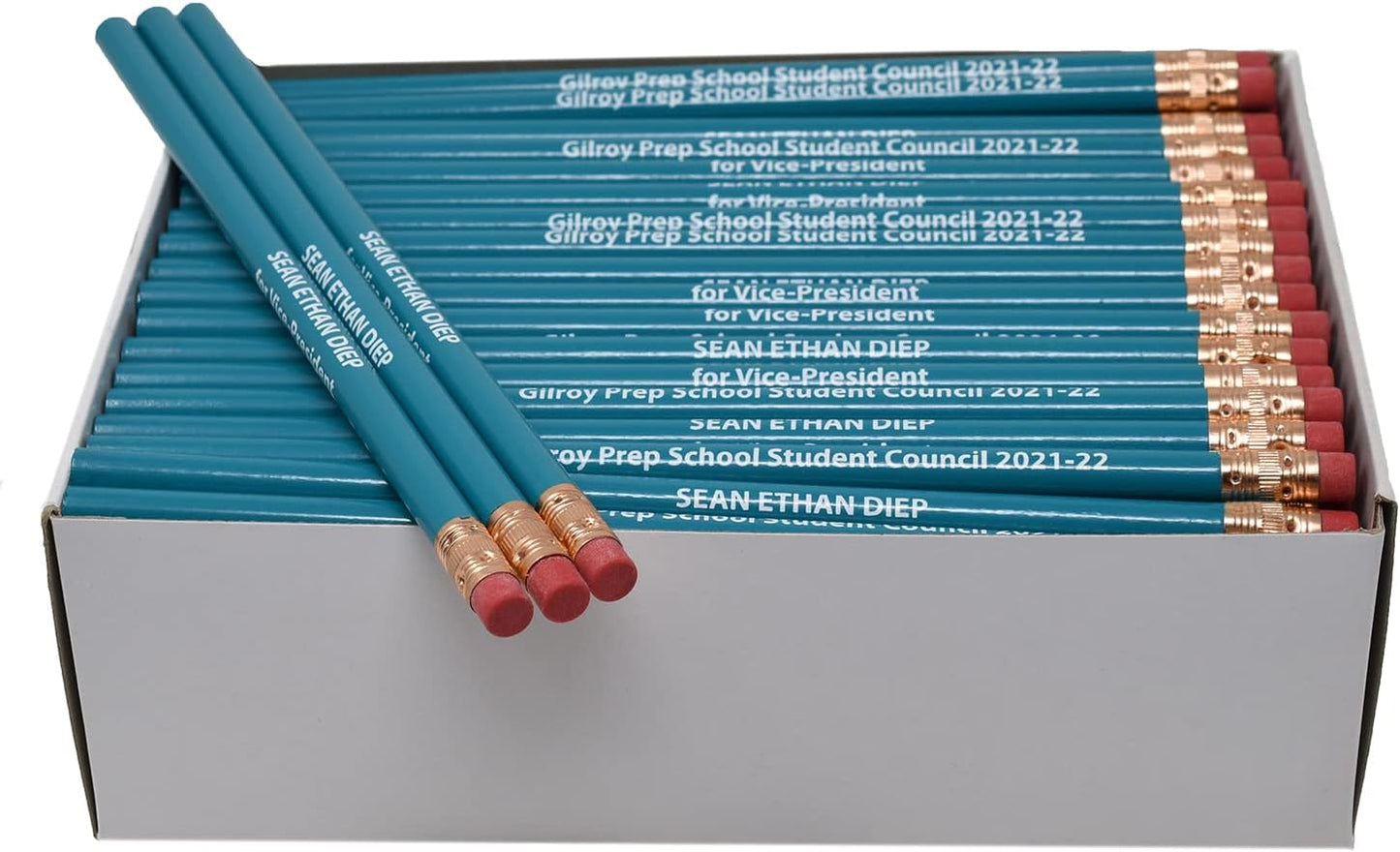 Pencil Guy Promotional Personalized Imprinted Round Pencils.-500 per box