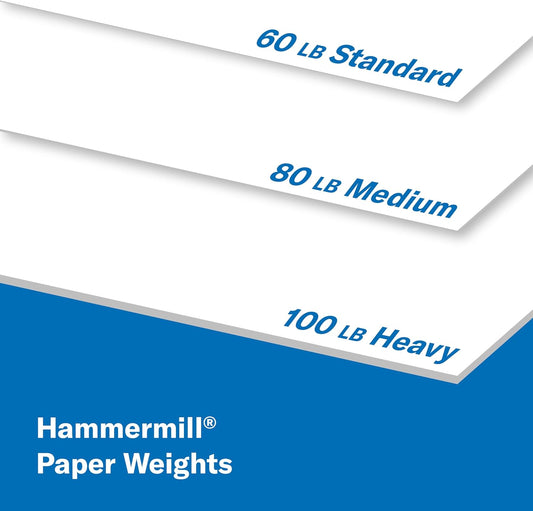 Hammermill Cardstock, Premium Color Copy, 80 lb, 17 x 11-1 Pack (250 Sheets) - 100 Bright, Made in the USA Card Stock, 120037R , White