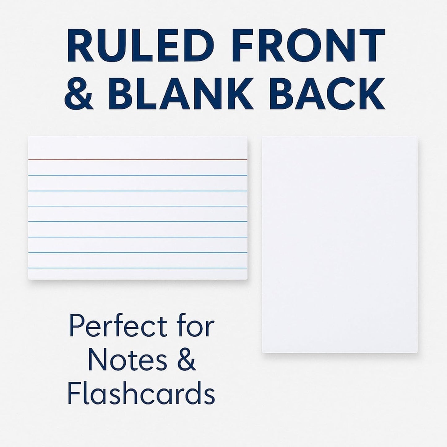 WritePads Index Cards Bulk, 2400 Flash Cards (24 Packs of 100), Wide Ruled Notecard, Blank Back Note Cards, Lined Flashcards for Studying School Home and Office, Made in USA (4x6)