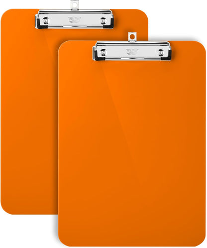 Mr. Pen- Plastic Clipboard, 12.5" x 9", 2 Pack, Clipboard Plastic, Low-Profile Metal Clip with Retractable Hanging Hole