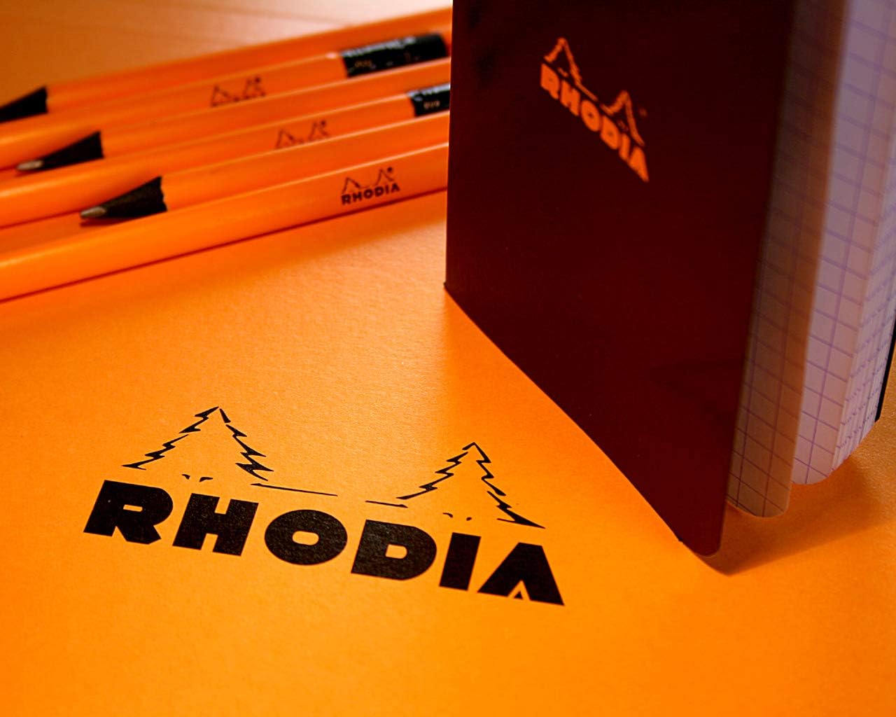 Rhodia Head Stapled Pad, No16 A5, Dot - Black