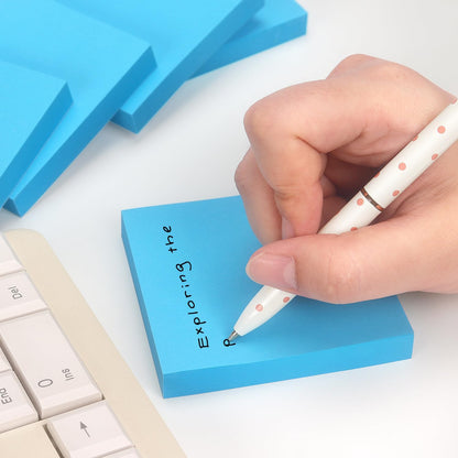 Sticky Notes 3x3 Self-Stick Notes Pads with 6 Bright Colors, Easy to Post for Office, Shool, Home, 6 Pads/Pack, 100 Sheets/Pad (Purple)