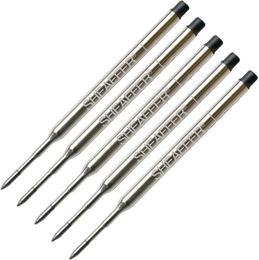 Pen Savings Combo Pack, Genuine Sheaffer Ballpoint Pen Refills, 5 Pack, K Style, 99335, Medium Point (Black)