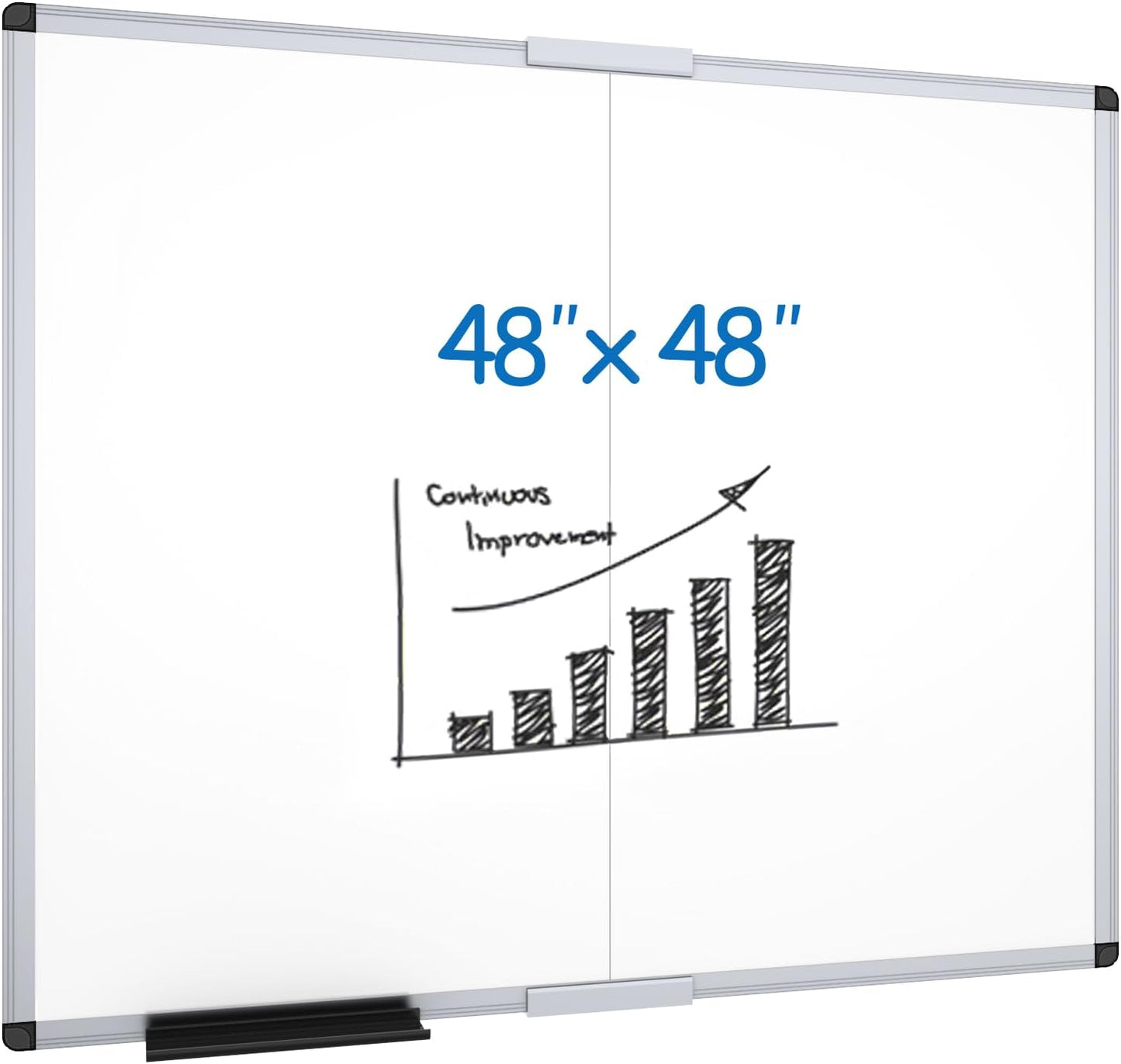 VIZ-PRO Magnetic Whiteboard/Dry Erase Board, 18 X 12 Inches, Includes 1 Eraser & 2 Markers & 4 Magnets