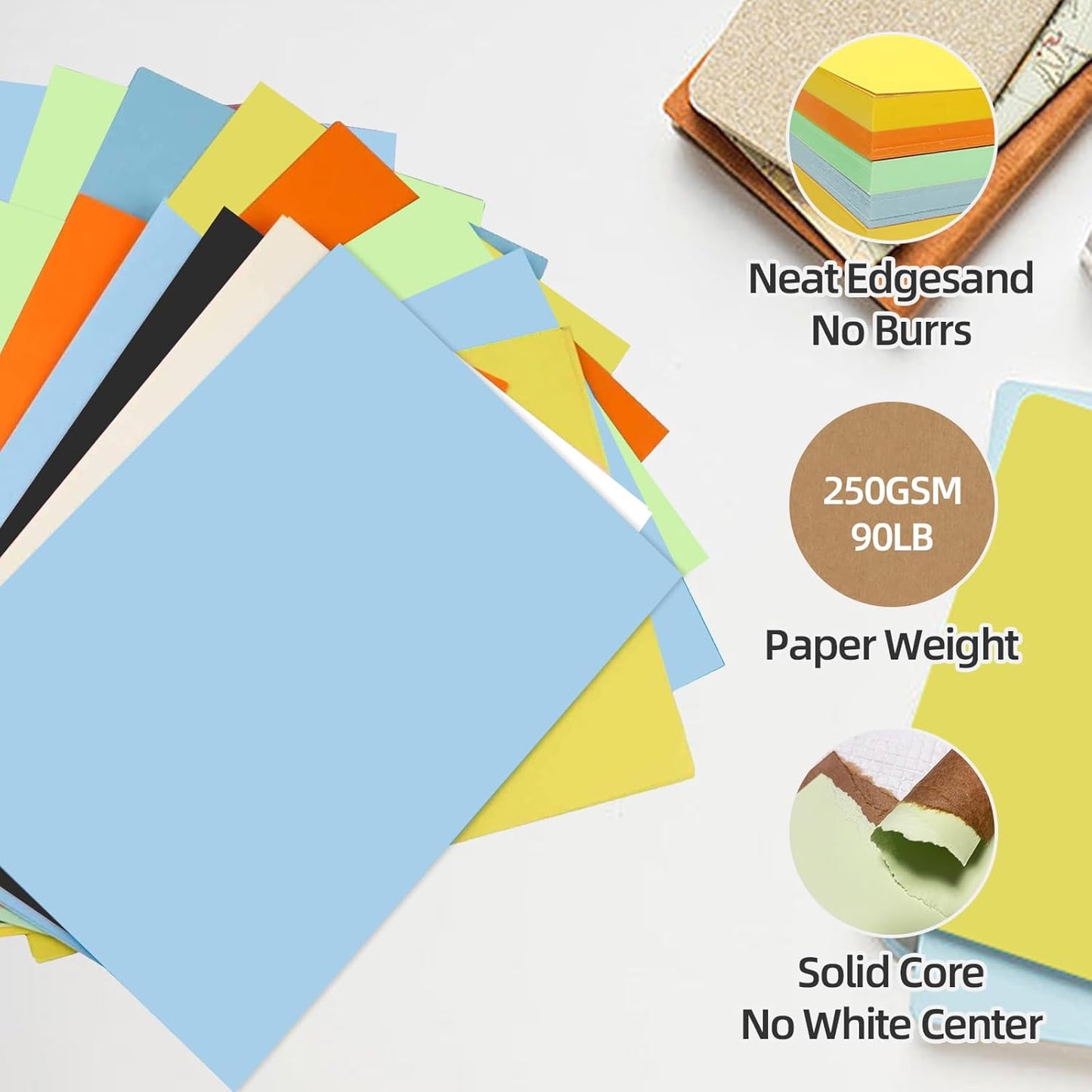 30 Sheets Sage Green Cardstock 8.5'' x 11'', 250gsm/92lb Heavyweight Cover Cardstock Paper, Thick and Smooth Card Stock Perfect for Invitations, Menus, Crafts, DIY Cards, Arts and Crafts