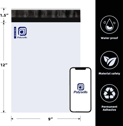 POLYSELLS 100 Pcs 14.5x19 Inch Poly Mailers Shipping Envelopes, Strong Adhesive Sealing, Waterproof, and Tear-resistant Postal Mailing Bags for Clothing, Books, and Accessories