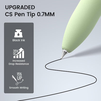 8Pcs Black Gel Pens - 0.7mm Medium Point Black Ink Pens | Smooth Writing - Quick Drying Retractable Pen for Men Women (Morandi - 8Pcs)