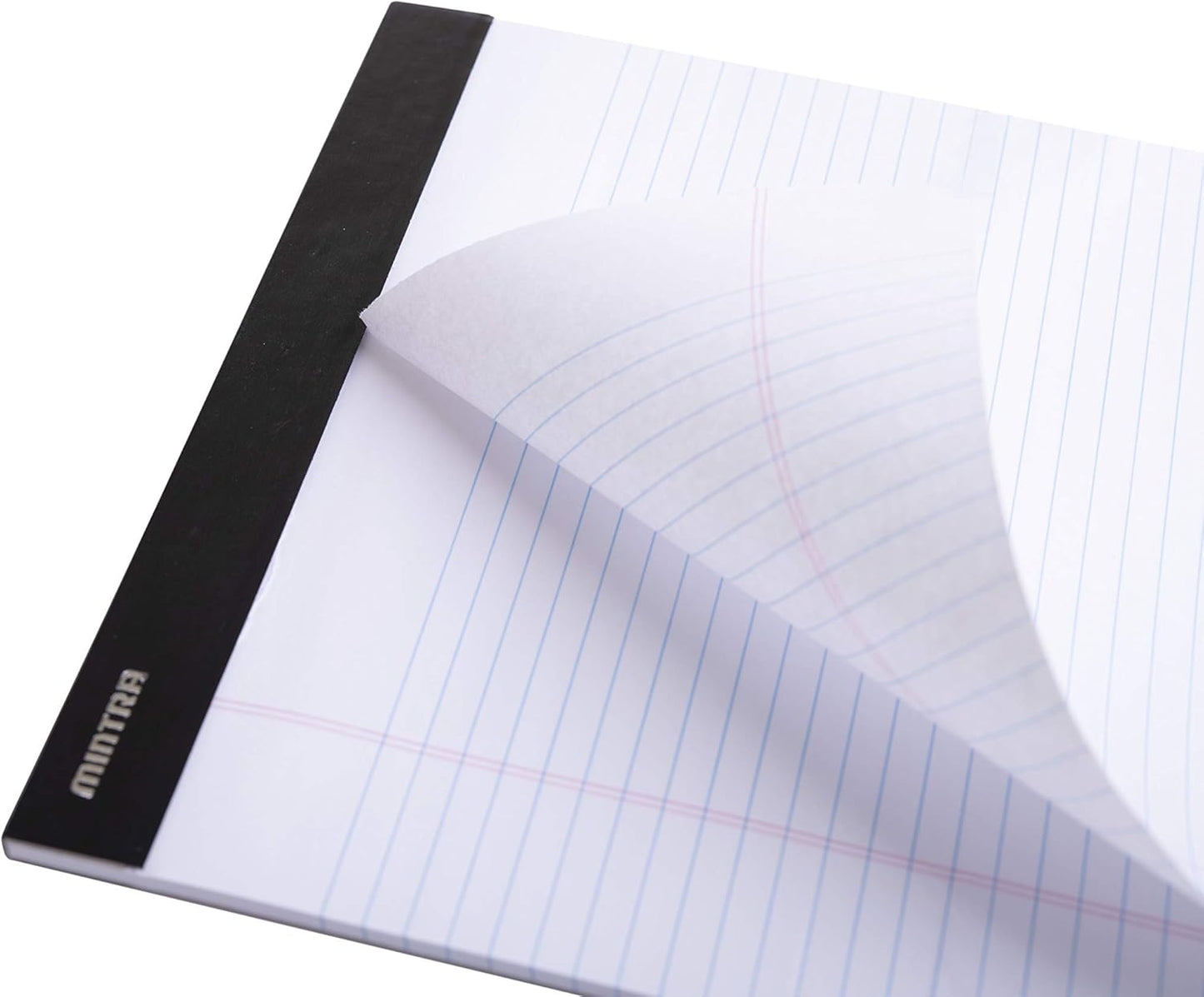 Mintra Office White Legal Pads – Ruled Notepads and Micro-Perforated Sheets, Ideal for Writing, Note-Taking & Creativity, Office, or Professional Use, Basic Pad 6 pack, 8.5"x11" (Narrow Ruled)