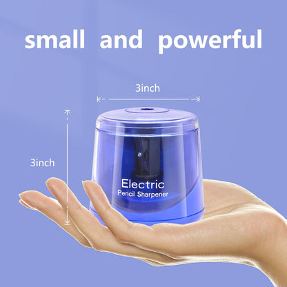 Electric Pencil Sharpener, Battery (Not Included) USB Powered, Portable for NO.2 Pencils, Automatic and Durable with 3 Sharpness Options - Classroom, Home, Office Black