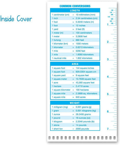 Portage Graph Paper Notebook – Top Bound Spiral Grid Notepad, Small Graph Notebook Writing Pad, Grid Paper, Reversible 4 Square / 5 Square with Notes Template, Extra Thick Cover For Extra Stability –