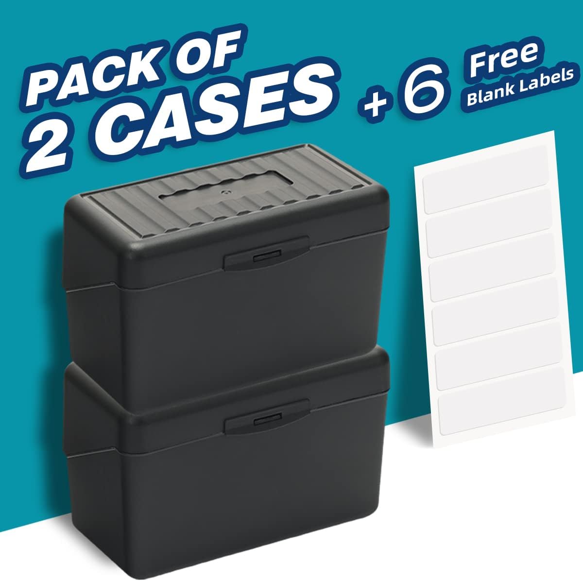 H4D Index Card Holder 3x5, Index Card Box Organizer Case, 3x5 Flash Note Card Holder, 3 Packs (Pastel Colors)