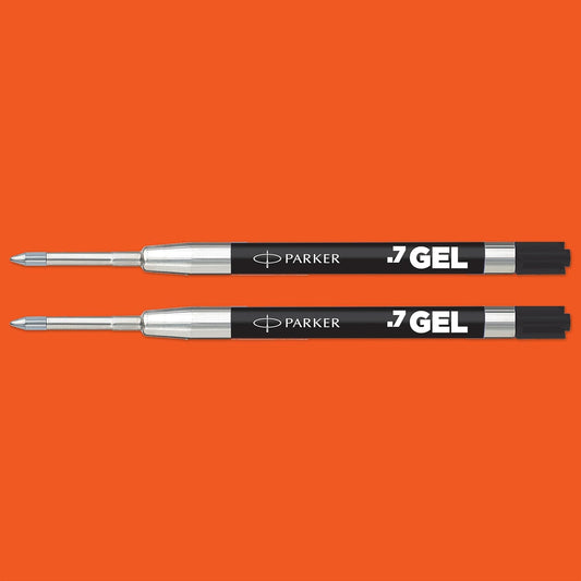 Parker Jotter Originals Gel Pen Refills | Smooth Blue Gel Ink Refills | Medium Tip (0.7mm) | 2 Count